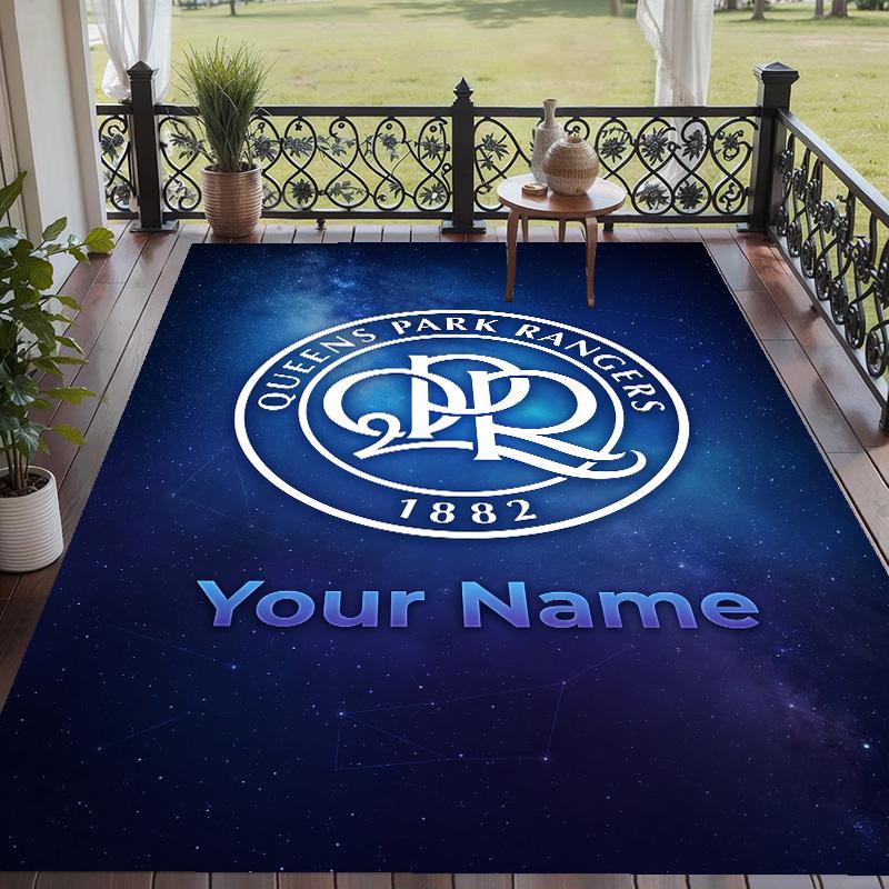Custom Text Printed Rug Queens Park Rangers FC Non Slip Floor Carpet For Home Room Decor