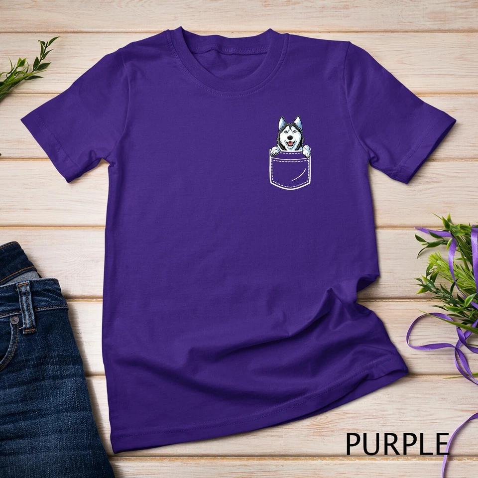 Siberian Husky in Your Front Pocket T Shirt Dog Lover Gifts Unisex T-shirt 9 XL