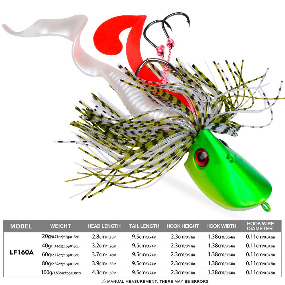Proberos 1pc Premium Jigging Head Bait with Soft Worm Set: Weighted Fishing Hooks for Pro Anglers - Durable