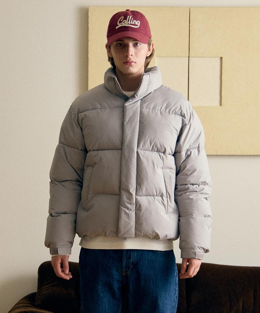 Basic House Daily Wellon Padded Jumper Light Gray Lzpj7101