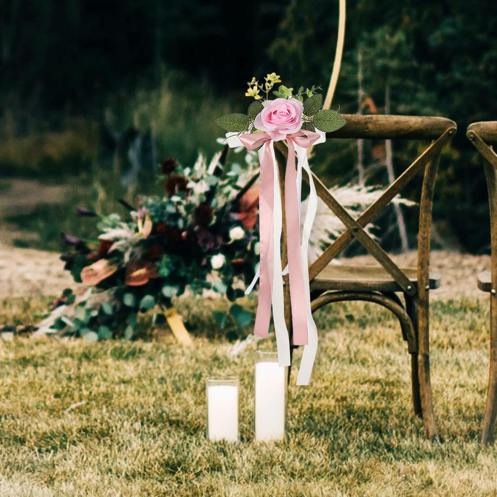 PEW Flori pentru Scaun Flori Artificiale Decorațiuni Alee Ceremonie Nuntă pentru Ceremonie Petrecere Nuntă Logodnă Zi de Naștere