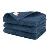 oruTa Imabari Face and Gentle On the Perfect for the or After a Navy Towels, 3-Piece Set, 100% Cotton, Thick, Soft, Absorbent, Skin, Hotel-Grade, Gym,