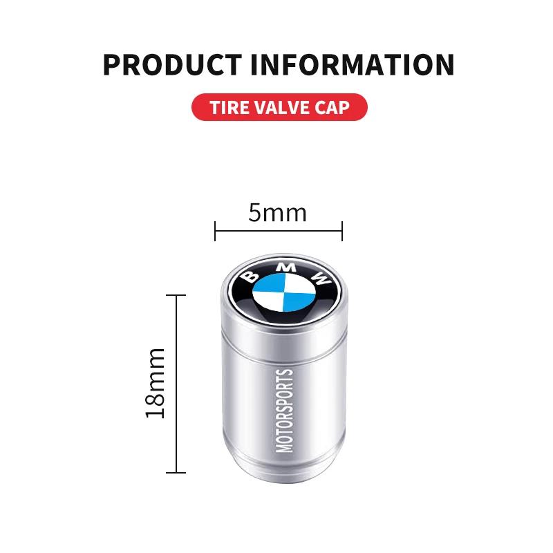4PCS Metal Car Tire Valve Caps Decor Dust-proof Auto Sports Emblem For BMW E46 E85 E60 F10 E39 F30 E36 F20 E87 E90 E70 X3 X5