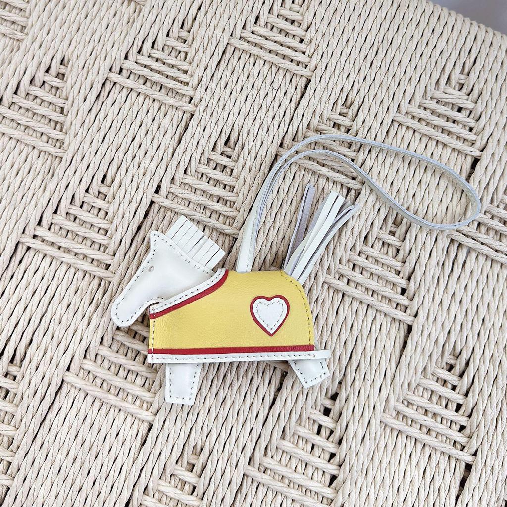 Love Heart Leather Pony Charm Keyring & Ornament Cape