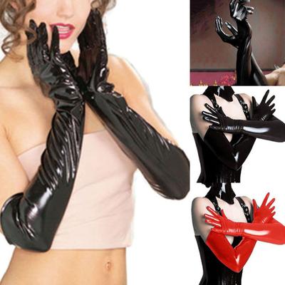 1Pair Gloves Sexy Full Finger Plastic Women Cosplay Long Gloves for Party