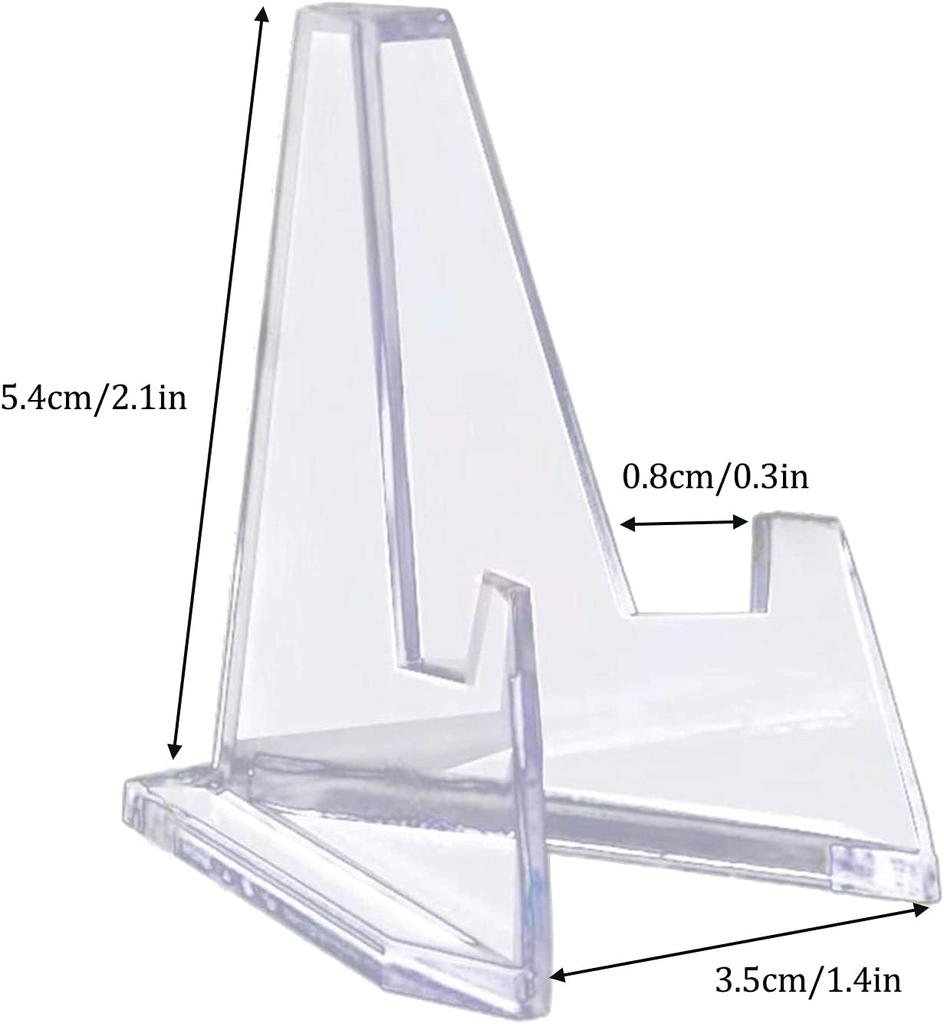 10pcs Crystal Clear Acrylic Display Rack Small Size Light Weight Stand For Commemorative Holder