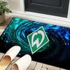 1 Stück Teppich Grün und Weiß Werder Teppich, Stuhlmatte, Bereichsteppich für Büro Schlafzimmer Wohnzimmer Schlafzimmer, Fußmatten Dekoration Weihnachtsgeschenke für Fans