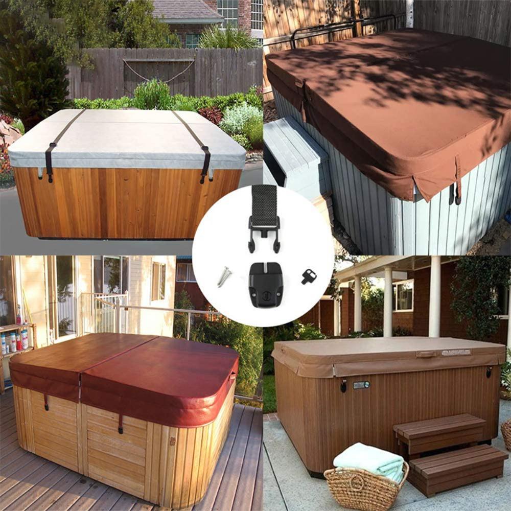 4 Stück/Sets ABS Whirlpool Abdeckung Riegel Schnalle Kit Einfache Installation Whirlpool Zubehör