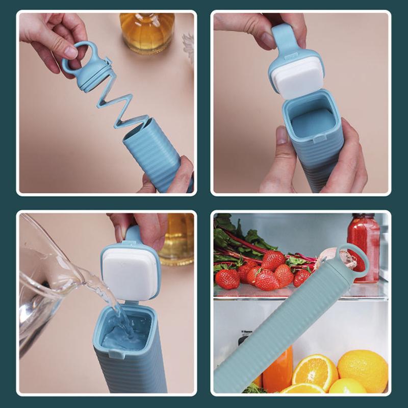 New Portable 10 Grid Ice Cube Silicone Mold Creative Pull-Out Food Grade Ice Maker Easy To Demold Kitchen Bar Diy Ices Maker