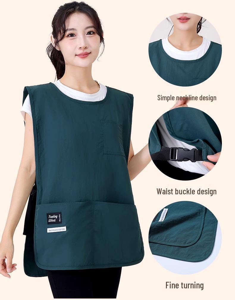 Grembiule a Gilet Impermeabile e Resistente all'Olio per Caffetteria, Catering, Barbiere e Uso Domestico - Traspirante, Resistente all'Usura, Regolabile