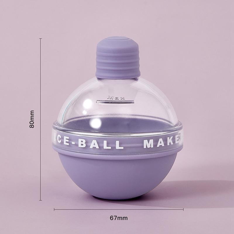 Ice Ball Molds Food Grade Silicone Ice Cube Molds Candy Color Ice Spheres Ice Ball Maker Whiskey and Cocktail Ice Cube Mold