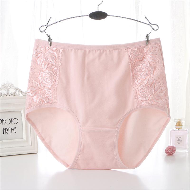 Plus Size High Waist Cotton Underwear - Breathable, Comfortable Briefs