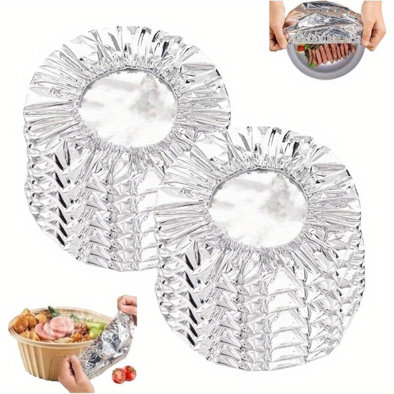 50 PCS Reusable Foil Food Shelter - Heat-resistant and Insulated Film for Kitchen Storage, Preservation