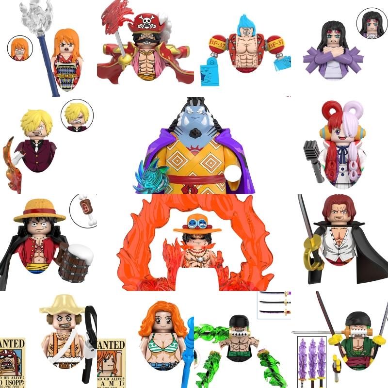 Siste versjon Byggeklosser Japan Anime Klosser Dukker Mini Action Leketøysfigurer Monteringsklosser Barnegaver