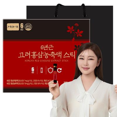 Garden Ginseng 6-year-old Korean Red Ginseng Concentrate Sticks 30 Pieces, 10g, 30 Pieces