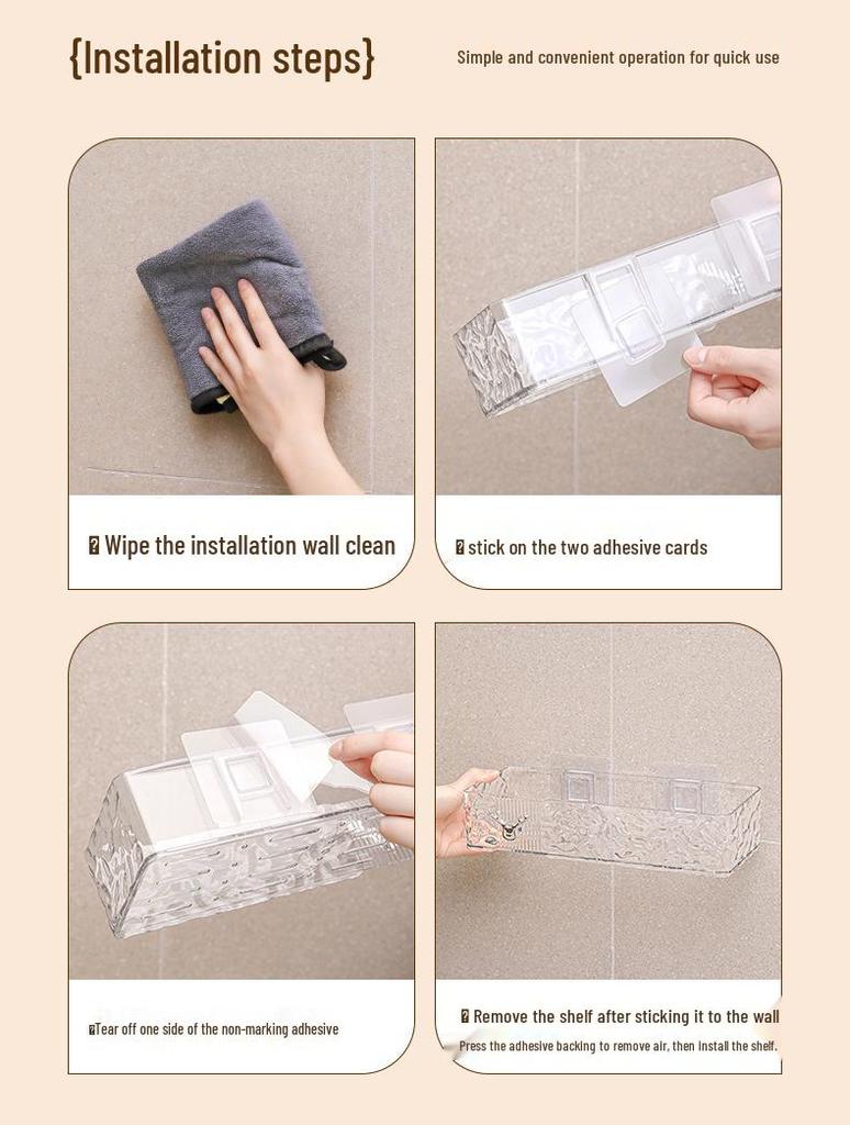 Punch-Free Wall-Mounted Bathroom Storage Box: Toilet Shelf for Towels and Cleanser.