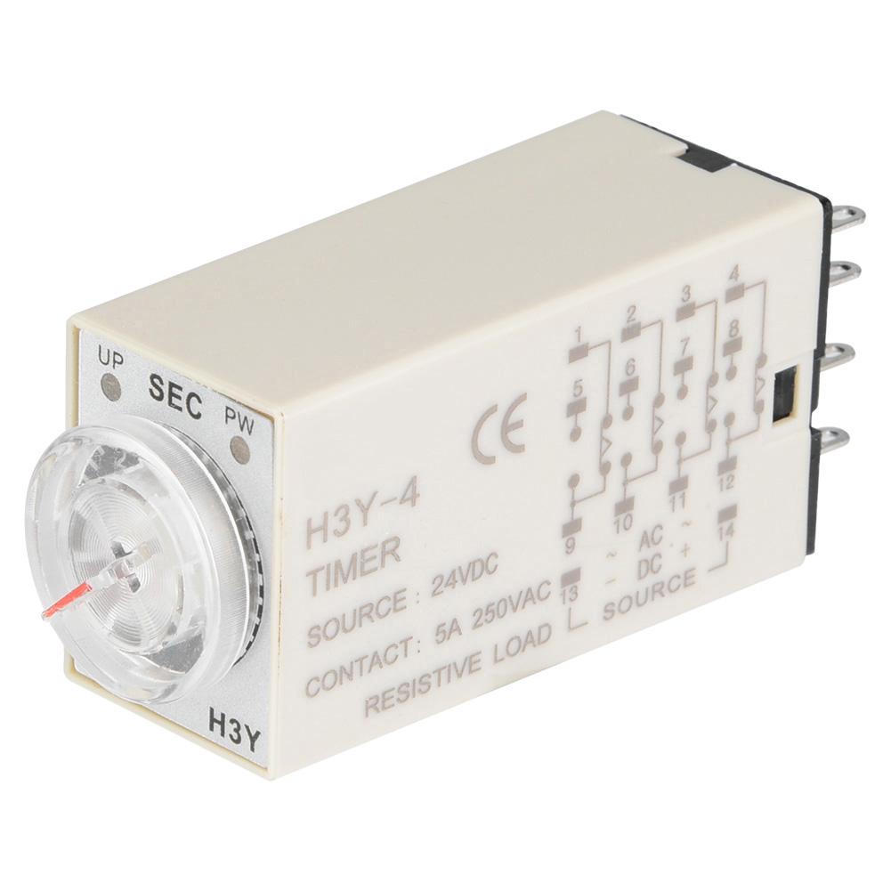 Koogeelife H3y 4 Time Relay Pointer Control Delay Timer Control Switch 14 Pin 24Vdc (30S)