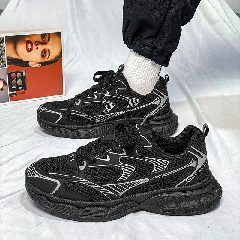 Fashion Gray Mesh Upper Sports Shoes for Men Cushioned Insole Light HikingTrekking Cheap Liquidation Jump Stylish Gym Man Casual Sneaker