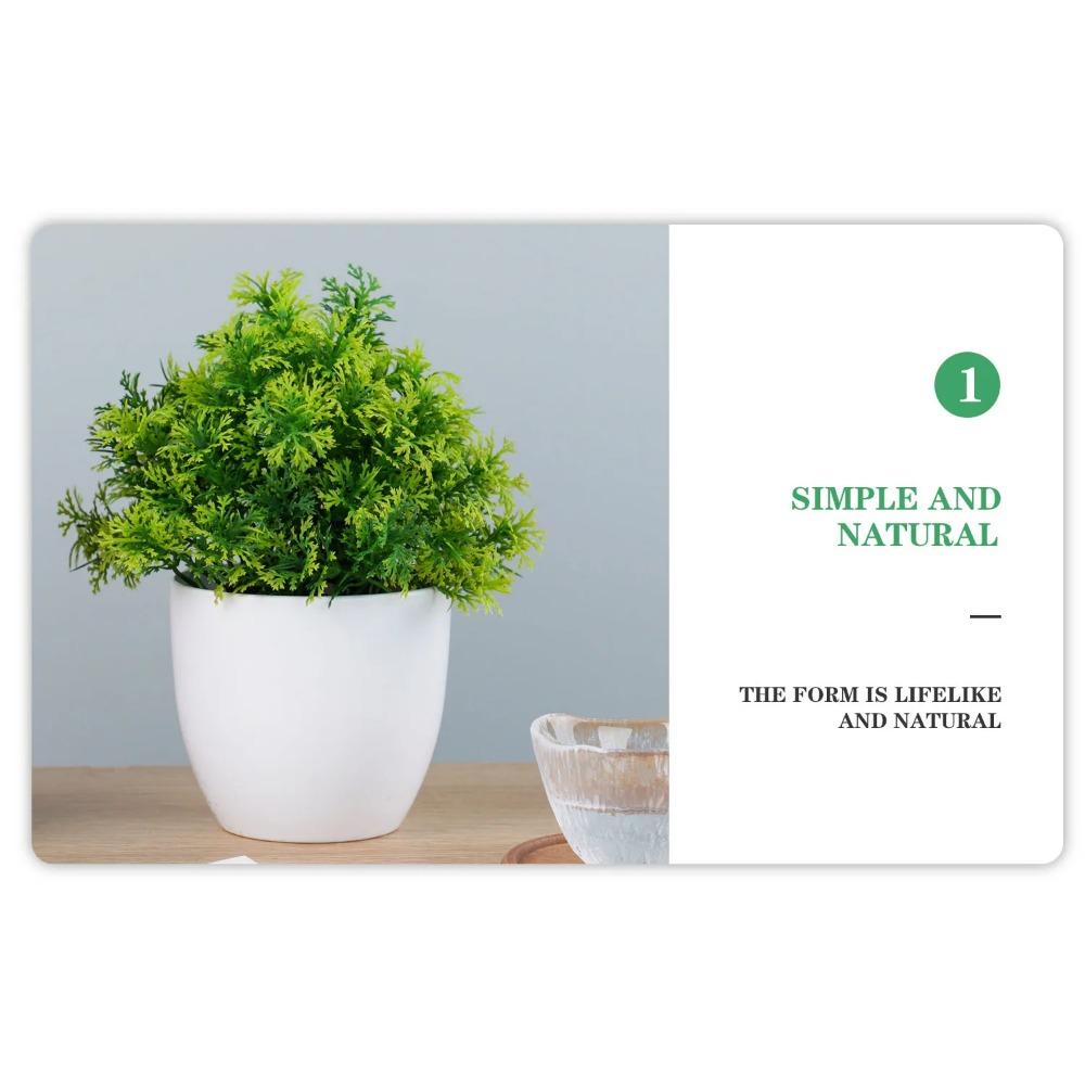 Künstliche Grüne Pflanzen Bonsai Tisch Topfpflanzen Ornamente Simulation Topfpflanzen Kunstblumen für Hotel Büro Zuhause Gartendekor