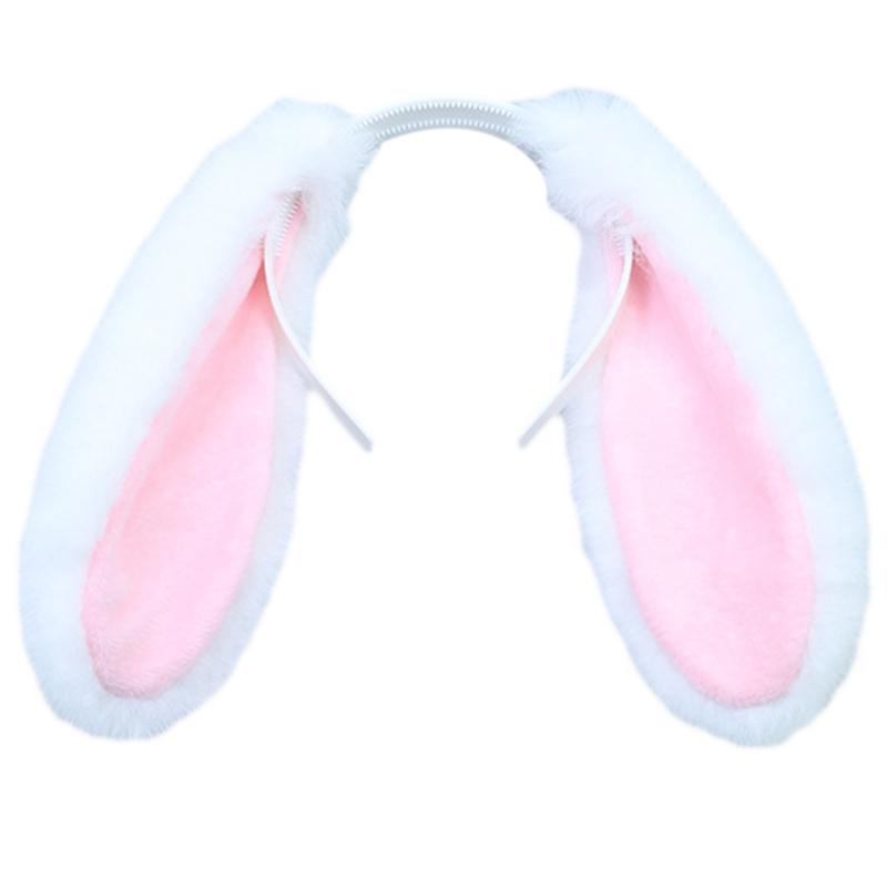 Modisches Stirnband Cartoon Kopfschmuck Plüsch Lange Hasenohren Haarreif Haaraccessoires für Frauen Mädchen Treffen