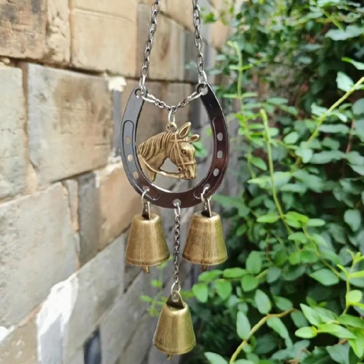 Metal Horseshoe Wind Chime Garden Ornament Wind Chime For Outdoor Space Garden Decoration Decorative Installation