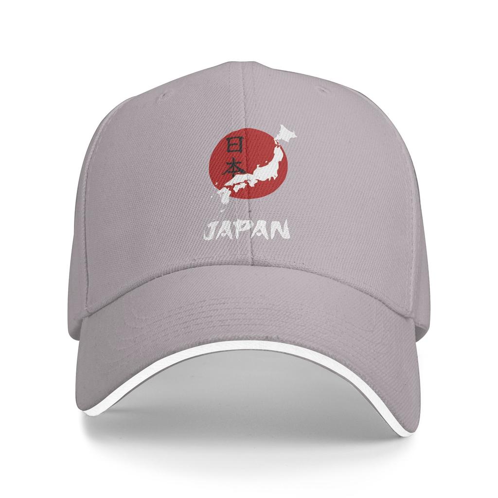 Japan Map And Red Sun  Casual Baseball Cap  Running Hippie Trucker Hat Summer Sun Visor Unisex Adult Fashion Baseball Caps