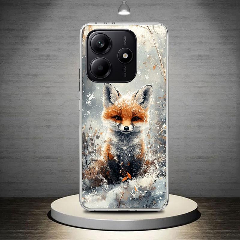 Animal Fox Phone Case Cover for Xiaomi Redmi Note 10 11 12 13 14 Pro Plus 14S 13 12S 11S 11T 11E 10S Soft Coque Redmi Note 10 11