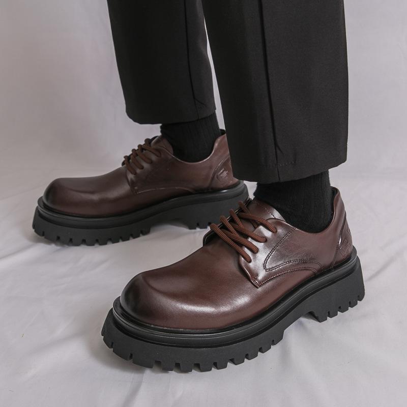 Mocasines de Cuero Elevadores de Altura para Hombre Talla Grande: Zapatos Formales-Casual Modernos y Versátiles