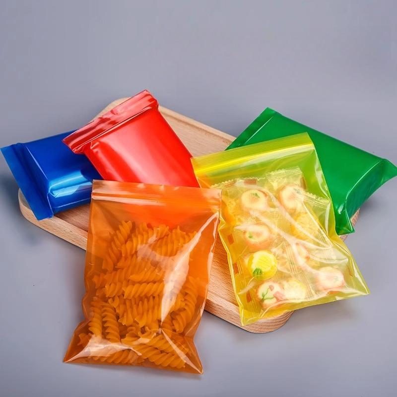 Small Size Colored Self Sealing Bag Jewelry Packaging Pouch Handmade Material Accessory Storage Pocket Shopping Mall Sample Sack PE Plastic Bag