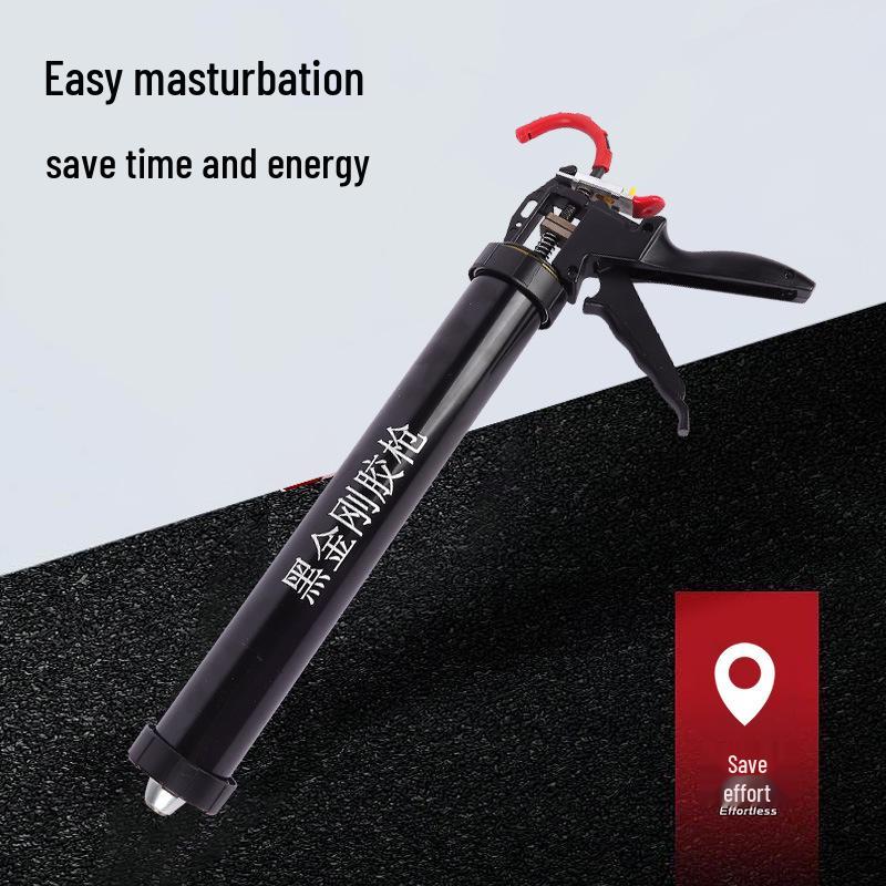 King Kong Black Bearing Soft Rubber Caulk Gun: Aluminum Alloy, Time-Saving, Labor-Saving, Thickened Structure.