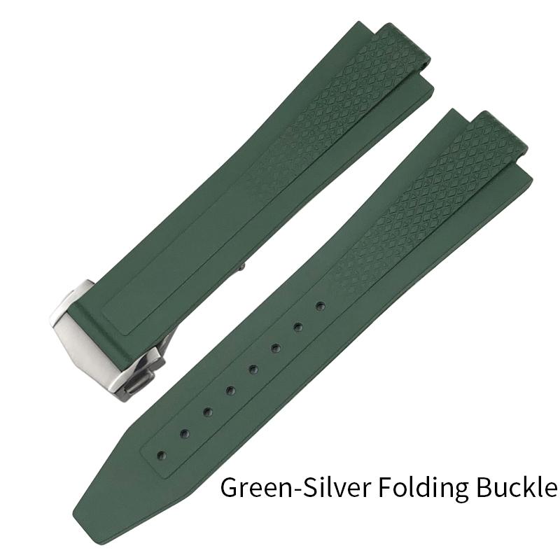 

22 мм-12 мм Выпуклый Фторкаучуковый Ремешок для Часов Подходит для Tudor Black Bay GMT Pelagos Изогнутый Конец Металлическая Ссылка Водонепроницаемый Ремешок для Часов 22mm