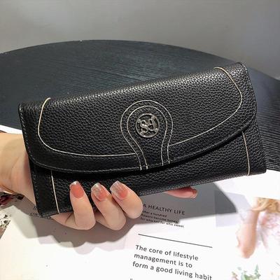 Women's Genuine Leather Long Wallet - Large Capacity, Multi-Card Slots, Phone Holder, Versatile Cowhide Handbag.