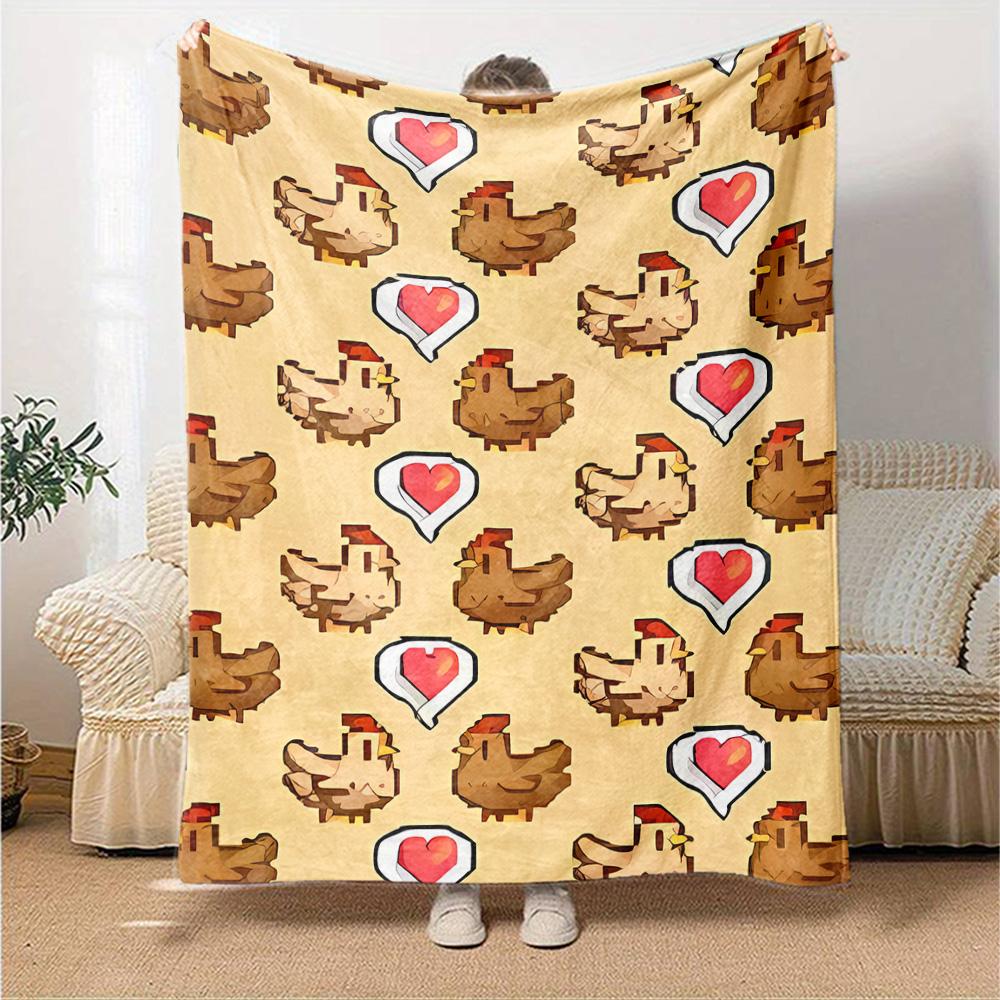 1pc Blanket - game Stardew Valley Print Design,Lightweight Blanket for Sofa,Bed- Soft &Warm,Gift for All Seasons