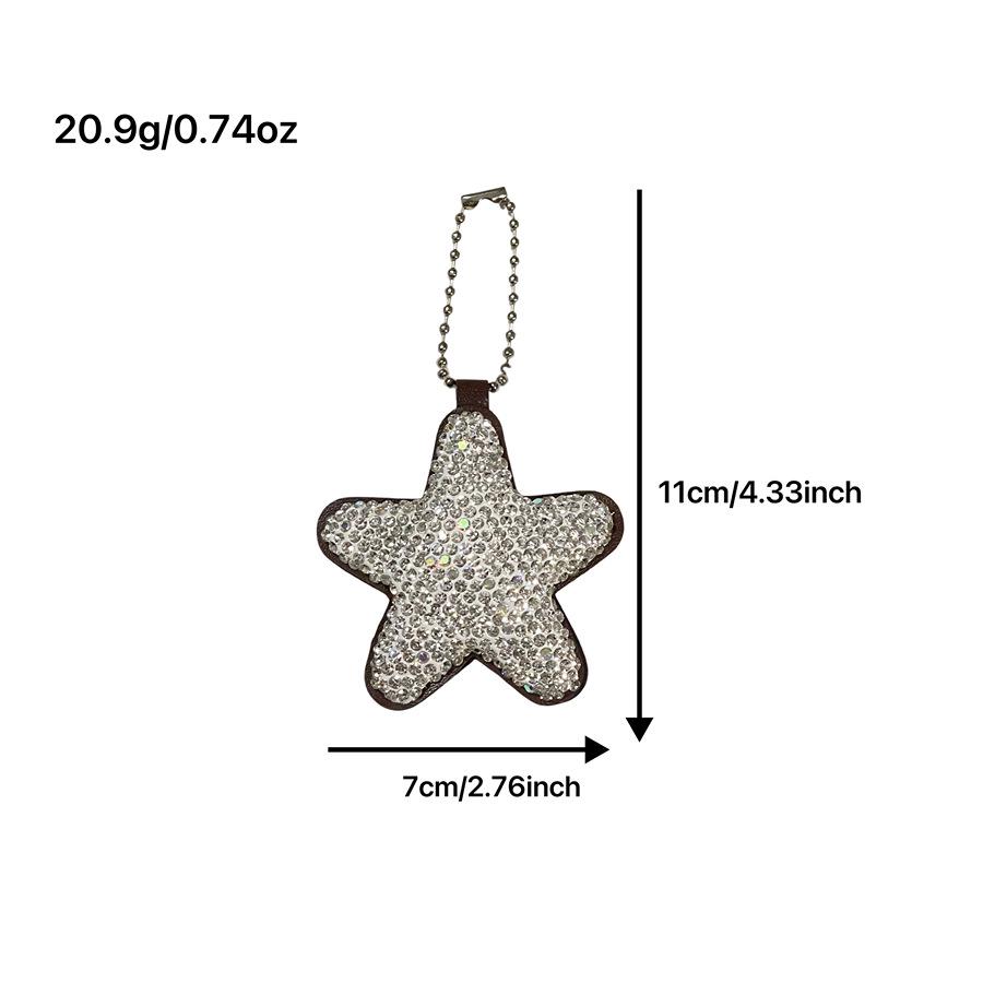 Diamond-Inlaid Five-Pointed Star Tassel Keychain and Bag Pendant