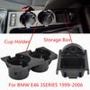 Car Carbon Fiber Center Console Cup Coin Holder Box For BMW E46 3 SERIES 1999-2006 51168217953