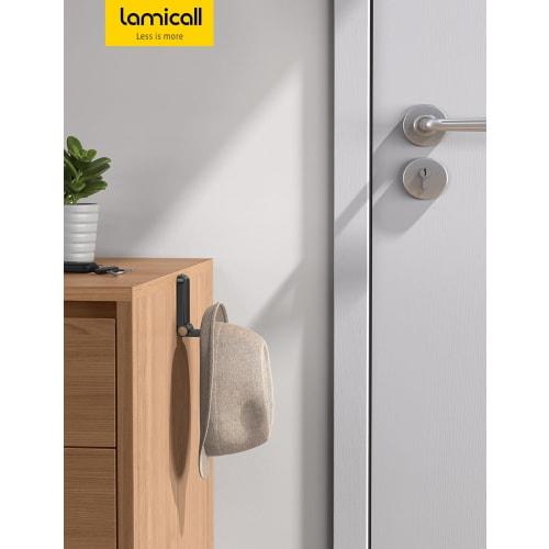 Lamicall Foldable Headphone Hook, Wall Mount, Compact: Secures with Double-Sided Tape, Headphone Holder, Under-Desk Headset Hanger, Small, Hanging Sto