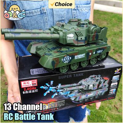 Non-Toxic Remote Control Tank 13 Channel Rc Tracked Truck Electric Car Battle App Controlled Machine Children'S Toys For Kids Children Gifts