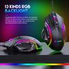 High-Speed 12800DPI RGB Gaming Mouse with 12-Key Macro Definition