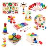 Montessori Holzpuzzle Spielzeug für Kinder Frühes Lernen Pädagogisches Spielzeug Kinder Farbe Form Erkennung Sortierspielzeug Osterei