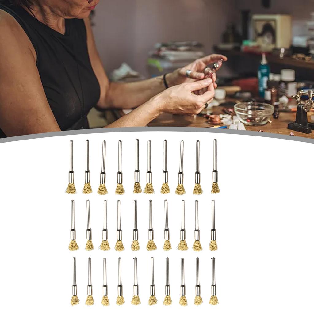 Cleaning Wire wheels Accessories Set Rust Remover 30pcs Brass Polishing