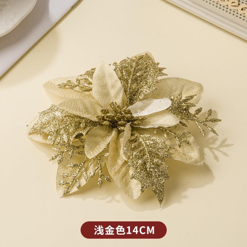 Plastic Christmas Flower Decorations Tree Ornamentation Festive Holiday Party Home Xmas Decoration Supplies