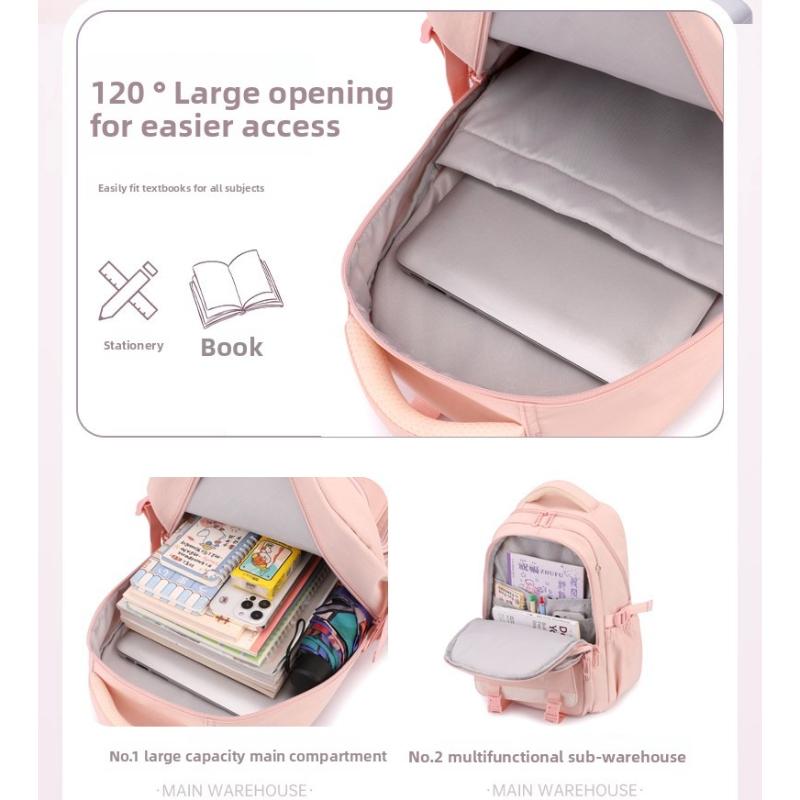 Elementary School Student Backpack Middle High School Backpack for Girls Bookbag Cute School Bag Large Capacity Travel Backpack