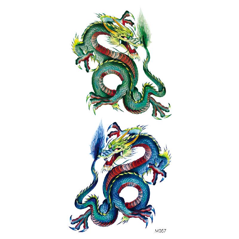 Realistic Bright Animal Totem Waterproof Rose Tattoo Stickers
