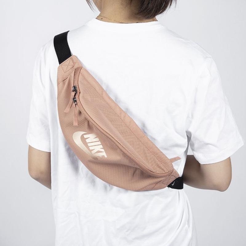 Nike Canvas Crossbody Bag Sling Bag Fanny Pack Unisex Nude Pink Casual CK0981-605