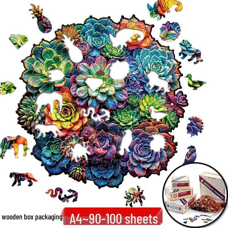 Irregular Animal Dog Penguin Wooden Puzzle in Stock