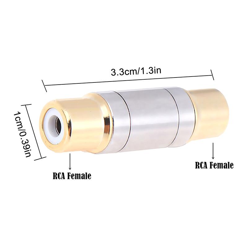 1/2 Stück Dual Cinch-Anschlüsse Audio-Adapter Buchse auf Buchse Konverter Mikrofon AV-Adapter für Heimverstärker Lautsprecher