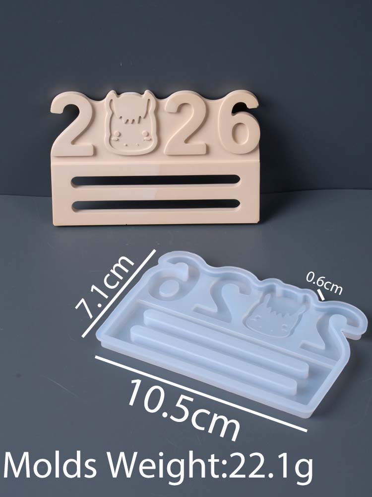 

New Year Horse Shape Pendant Ornaments Silicone Mold DIY 2026 Money Gifts Holder Crafts Making Plaster Resin Casting Molds