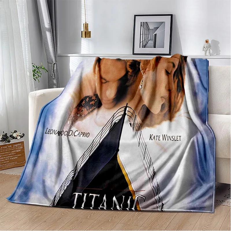 3D-Druck Titanic Filmplakat Decke, Weiche Überwurfdecke für Zuhause Schlafzimmer Bett Sofa Picknick Reise Büro Ruhe Abdeckung Decke Kinder