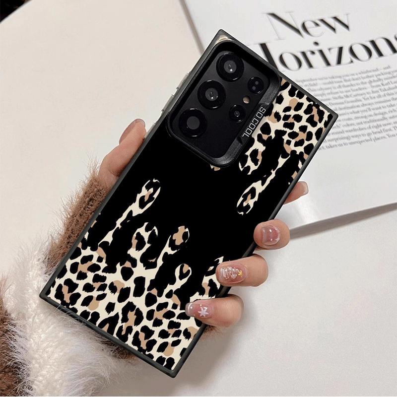 Leopard Print Trend Desgin Shockproof Phone Case for Samsung Galaxy S26 Edge S25 Ultra S24 FE S23 Plus S21 Cover Anti Fall Funda