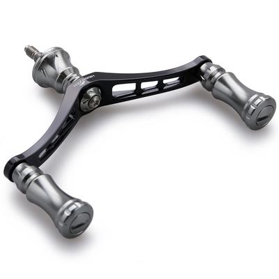 HEIGHTEN 92-mm-Rollengriff mit 15-mm-Knopf für Shimano Daiwa Allzweck-Spinnrolle Chess-Serie (Schwarz (Griff)/Rotguss (Knopf)) (578)